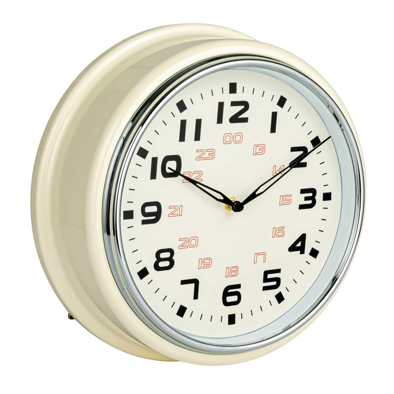Hello Honey® 12" Cream Chic Round Wall Clock